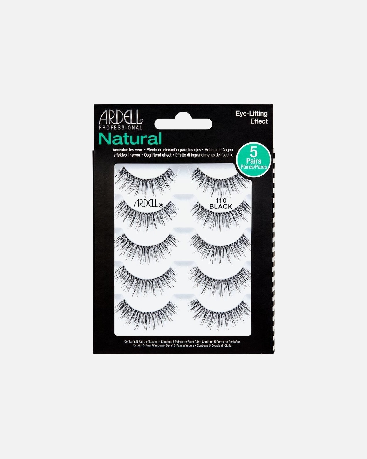 Ardell mākslīgās skropstas Natural 110 melnas, daudzpaka -