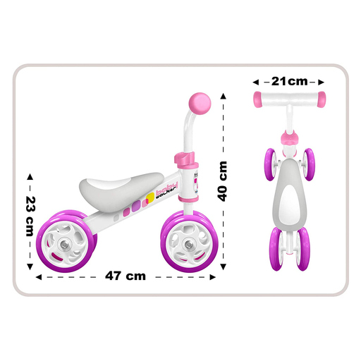 4-wielige loopfiets met slipcontrole