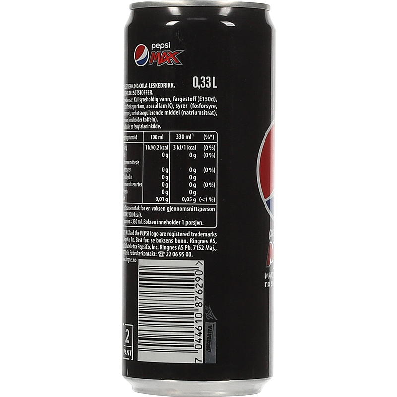 Pepsi Pepsi Max lata de 0,33 l elegante