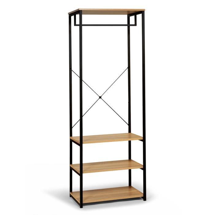 Guarda-roupa IDMARKET com 60 cm de largura, design industrial DETROIT.