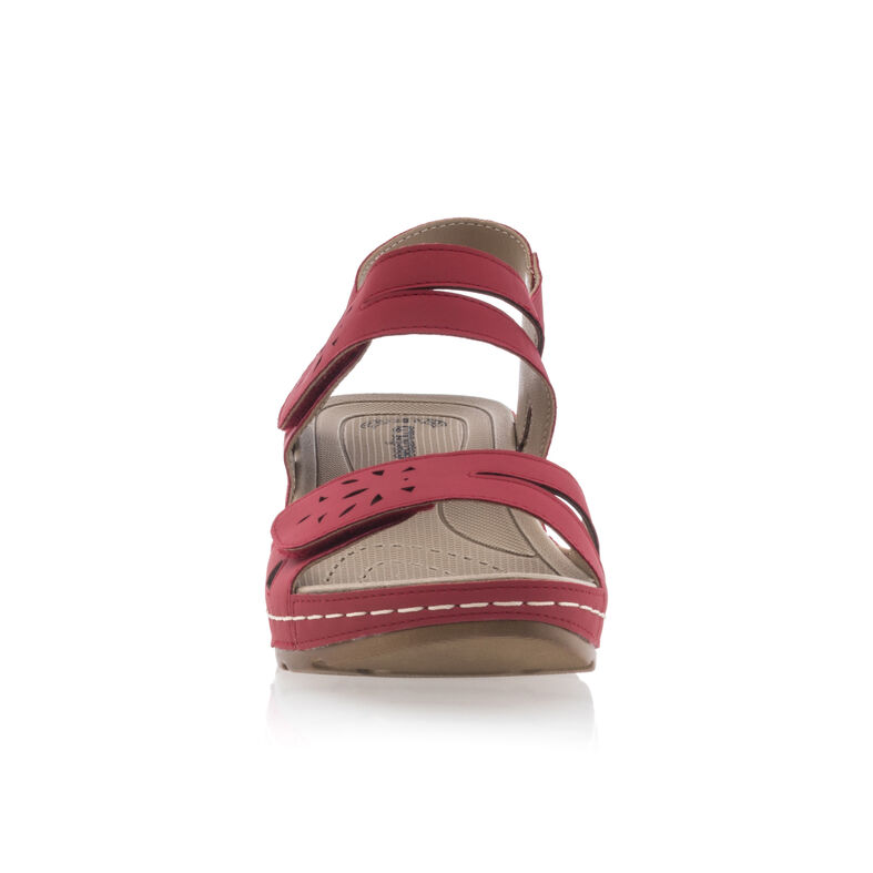 Rote Damensandalen / Zehenfreie Schuhe