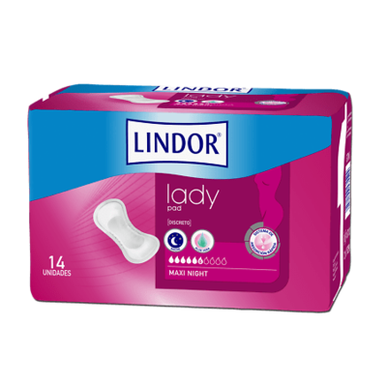 Lindor Maxi Night Lady higieniniai įklotai 14 vnt. 14 vnt.