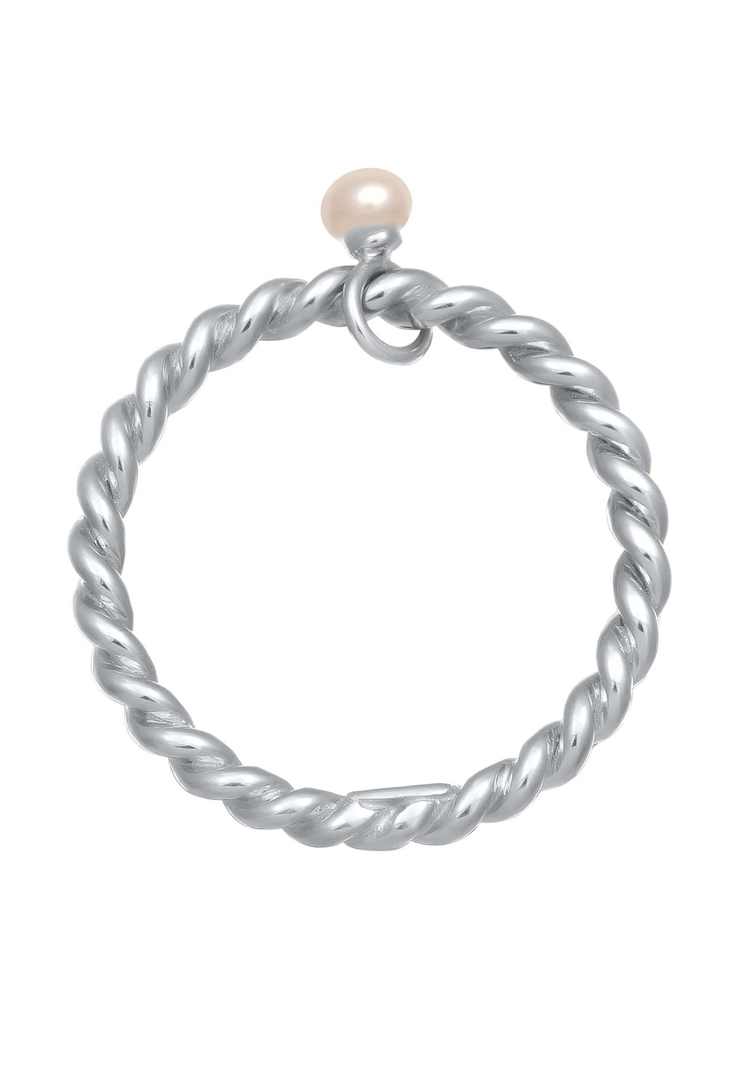 Elli Femmes Bande torsadée Pendentif Perle avec Perle de culture d'eau douce en Argent Sterling 925