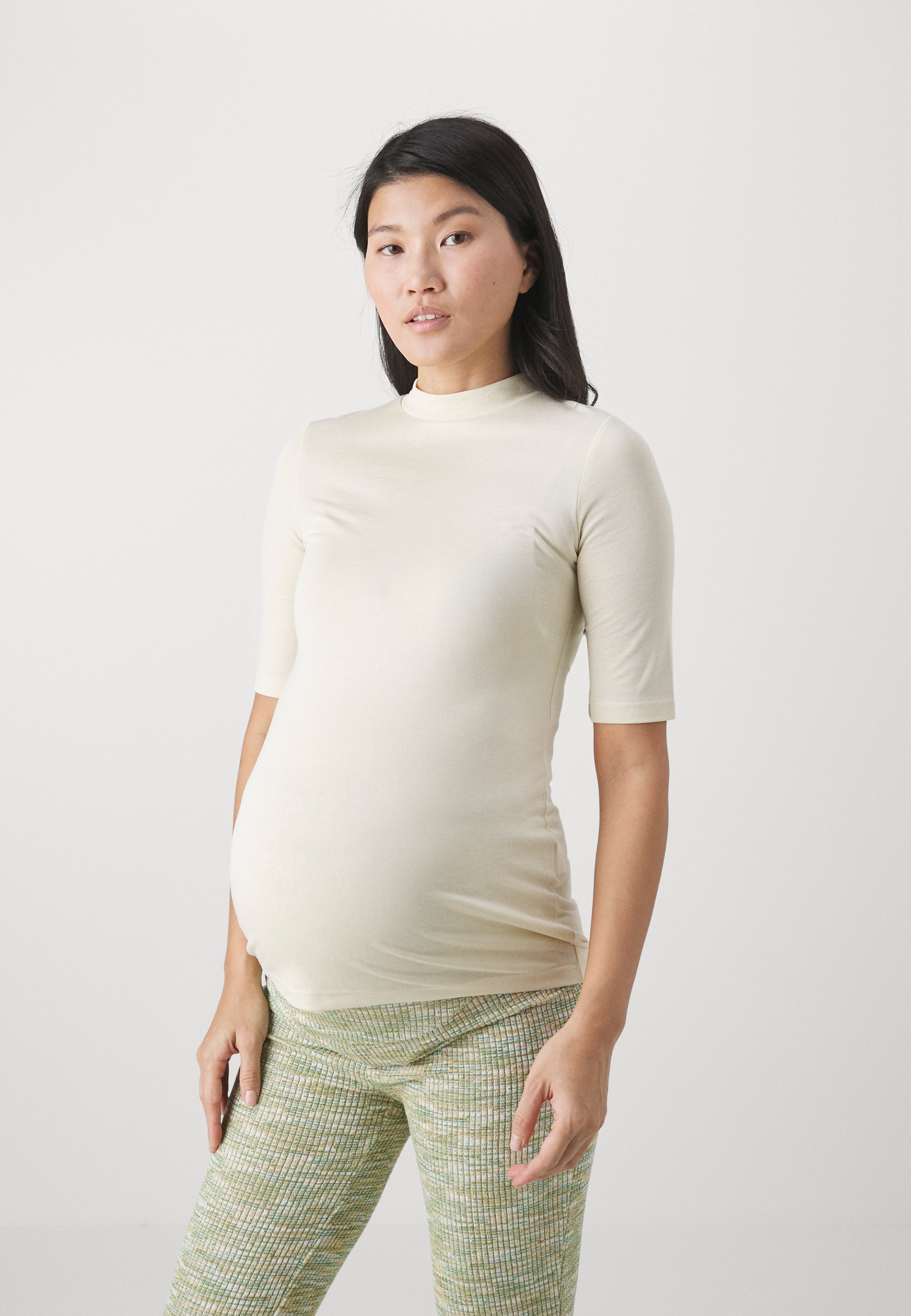 Anna Field MAMA PACK 2 - T-shirt basique - noir/beige
