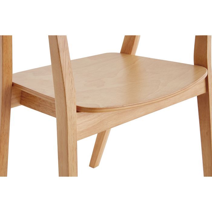 Miliboo - Chaises scandinaves en bois clair (lot de 2) BAHIA