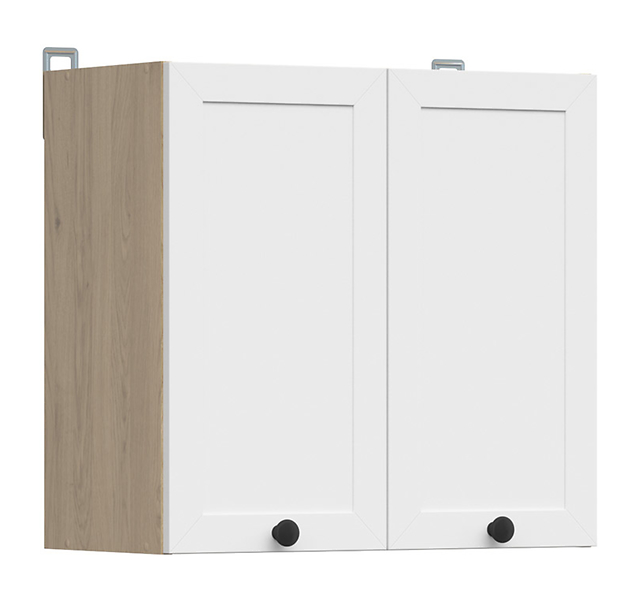 Szafka kuchenna górna Junona Line 60 cm z 2 drzwiami dąb bernstein/biały