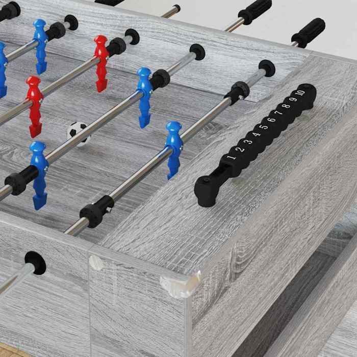 Mesa de futbolín MOT10043-Sonoma Gris 125 x 60,5 x 80 cm