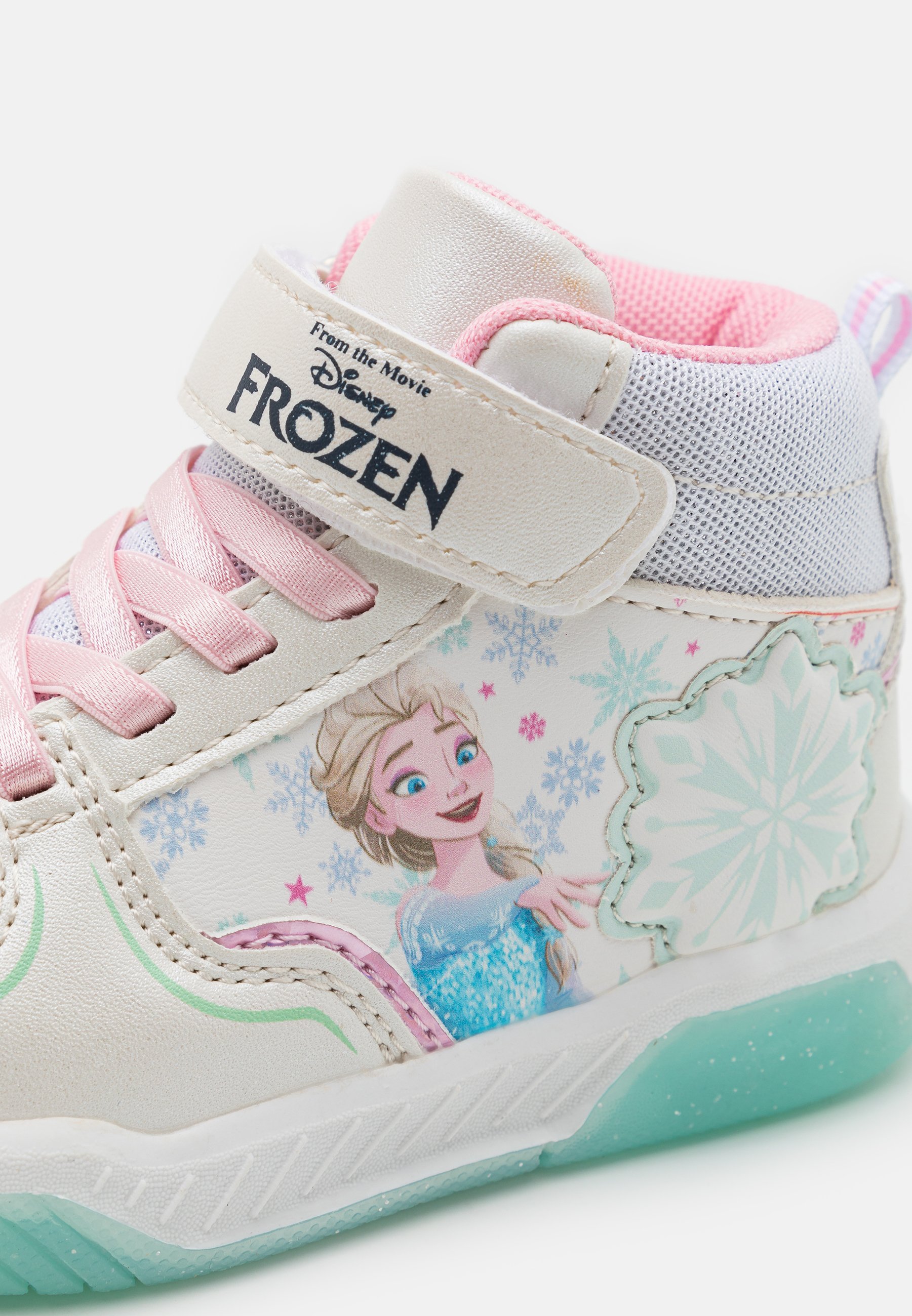 Friboo FROZEN BLINKING SHOES - Vysoké tenisky - bílá/světle růžová/světle modrá
