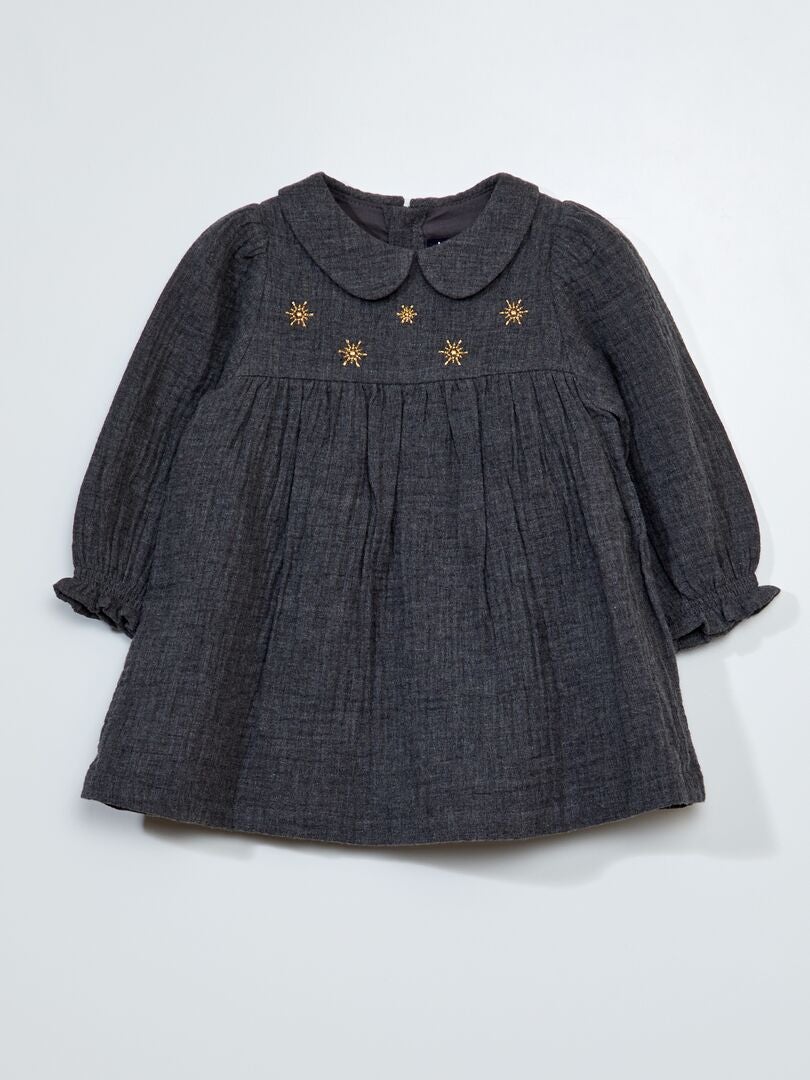 Vestido de flanela - CINZA