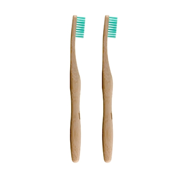 Dr Botanicals bambustannbørste grønn tvilling sparepakke