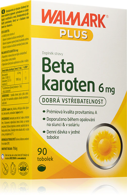 Kapsuly s betakaroténom 6 mg Walmark pre zdravie očí a pokožky