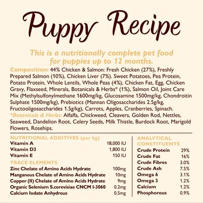 Ξηρά τροφή για σκύλους Lily's Kitchen Puppy - Κοτόπουλο, Σολομός & Μπιζέλια