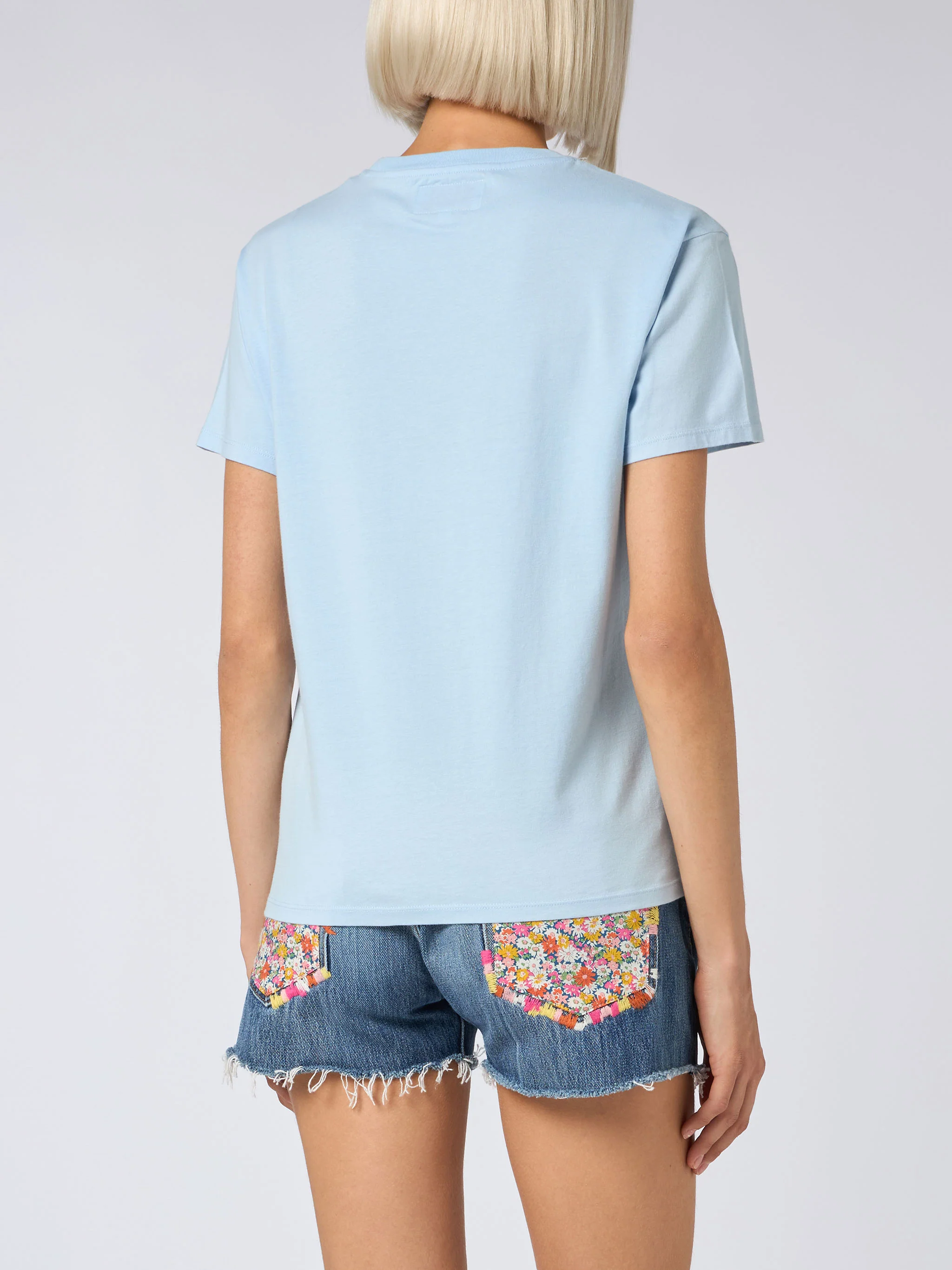 Emilie dames T-shirt met ronde hals van katoenen jersey en St. Ba-print.