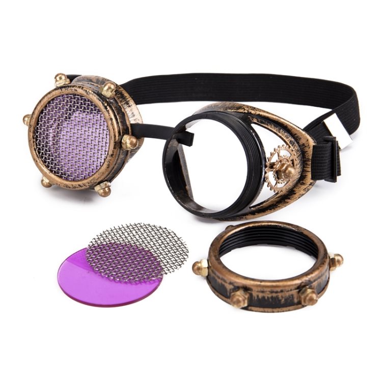 Steampunk Goggles Kaleidoscope Rainbow Crystal Lenses Eyewear Punk Vintage Goggles Welding Cosplay Glasses 2019 Hot Sale