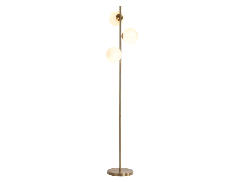 Lampa podłogowa Dorado 3-punktowa metalowa biało-złota