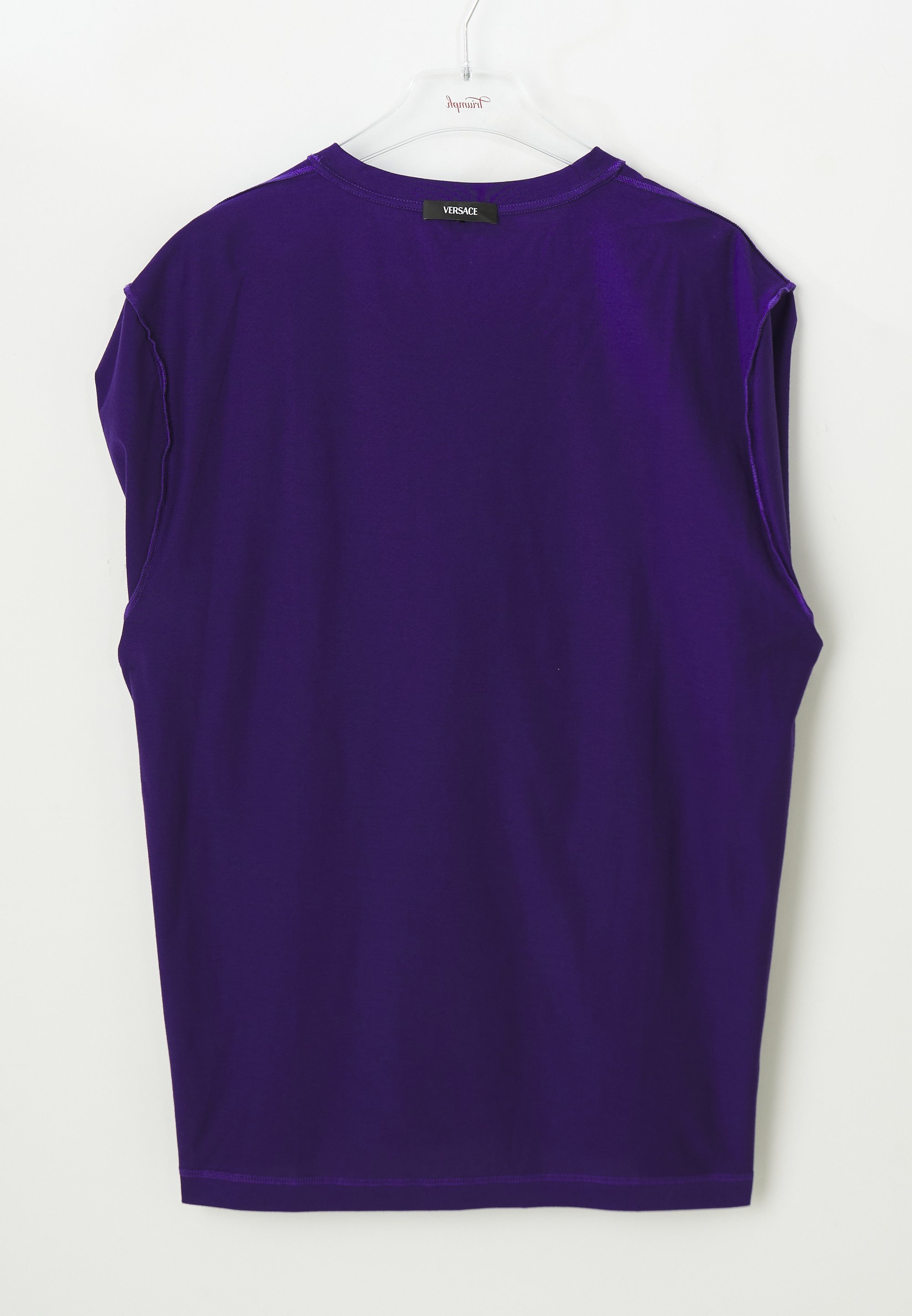 Versace MEDUSA CREST - Tričko s potlačou - tmavo fialové