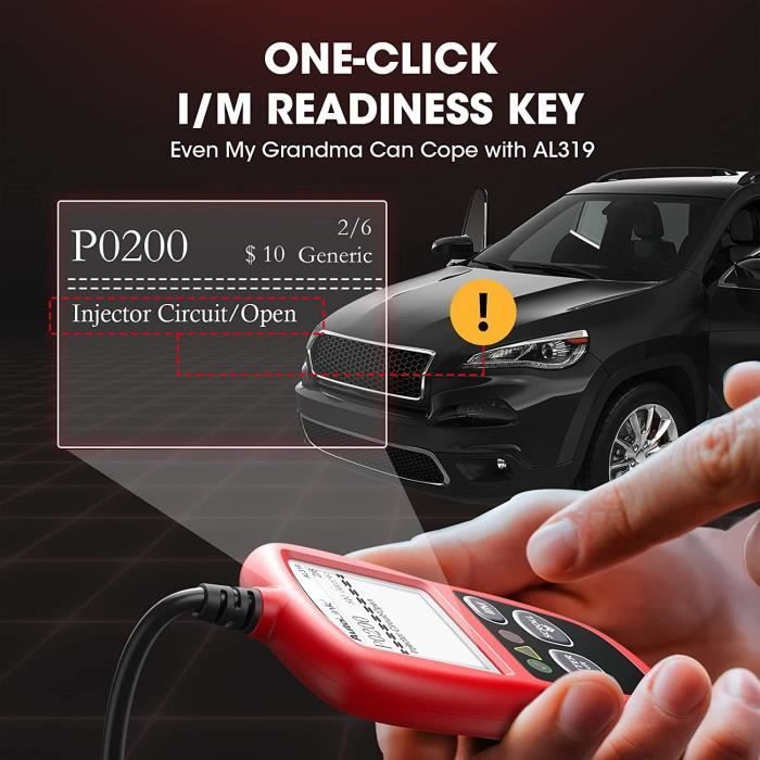 Autel AL319 Outil de diagnostic auto OBD2 - Lecteur de codes multimarque (français)