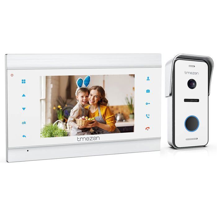 Wired Video Intercom - BAZARLAND30 - 7 Inch - Night Vision - IP65 Weatherproof - 2 Wires