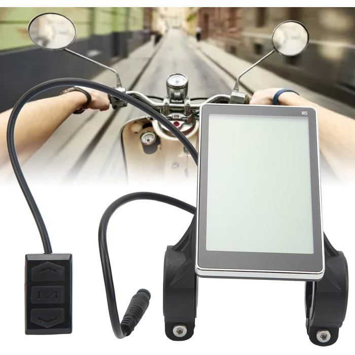 Écran Lcd De Vélo Électrique M5 E Écran De Compteur De Scooter, Panneau De Connecteur Étanche De Vélo Électrique À 6
