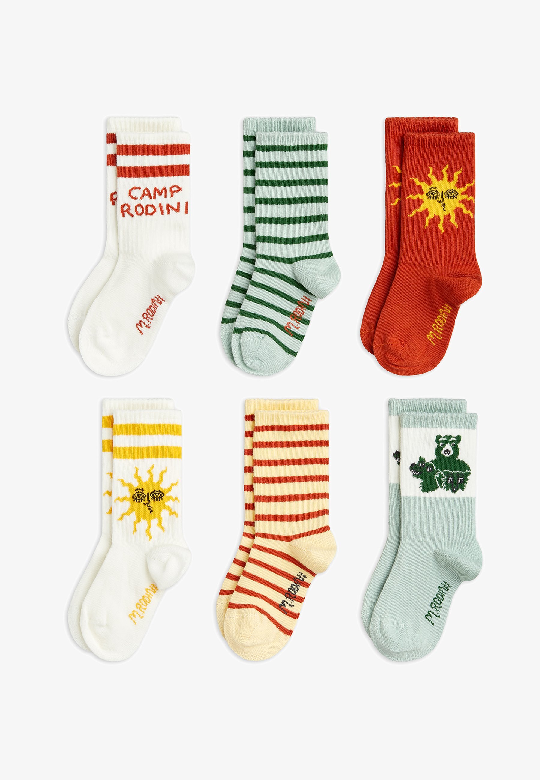 Mini Rodini CAMP SOCKS, lot de 6, unisexe - Chaussettes - multicolore