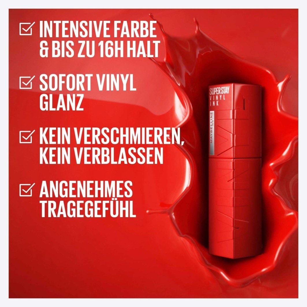 „Maybelline“ lūpų dažai „Super Stay Vinyl Ink“ – 4,2 ml