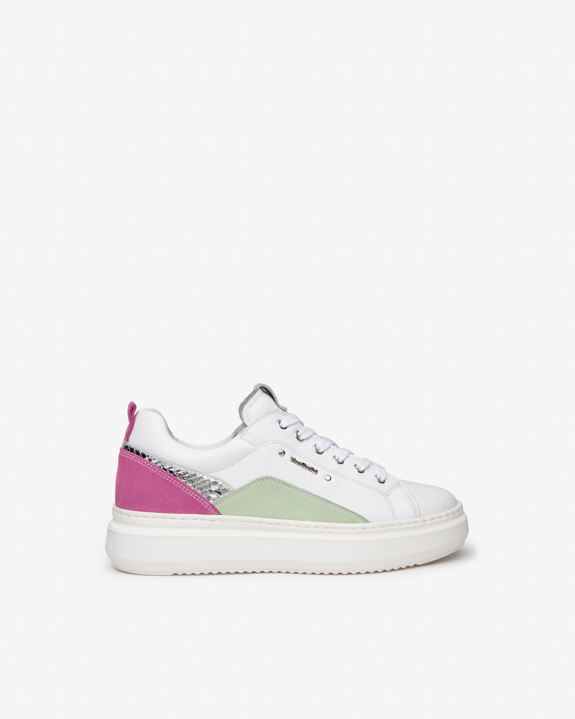 Damen-Sneaker aus Leder und Wildleder