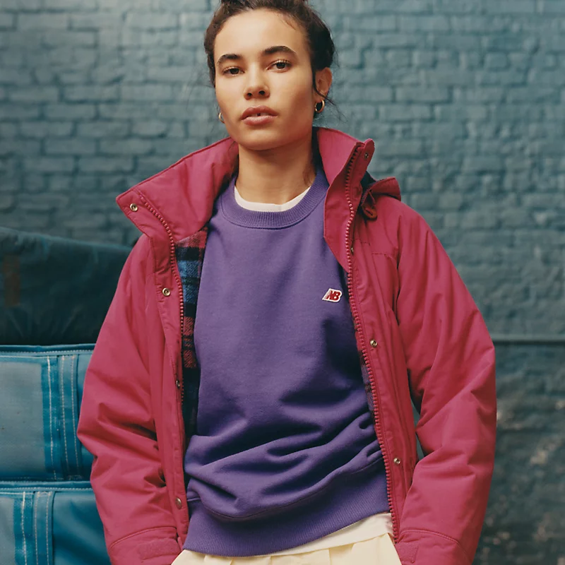 Męska bluza z okrągłym dekoltem MADE in USA Core – PRISM PURPLE