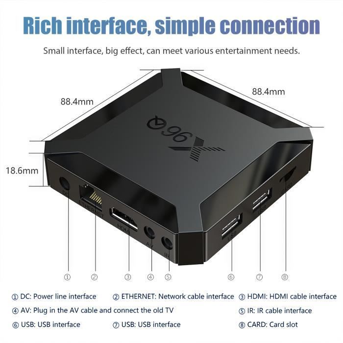 Box IPTV - PRUMYA - X96Q Mini - Android 10.0 - 4 GB RAM - 16 GB ROM - 4K HD
