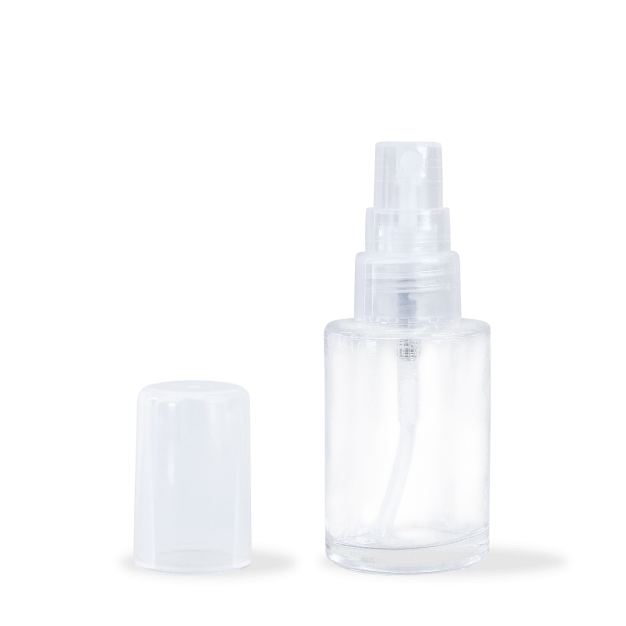 Flacon en verre transparent avec pompe spray 30ml:Transparent