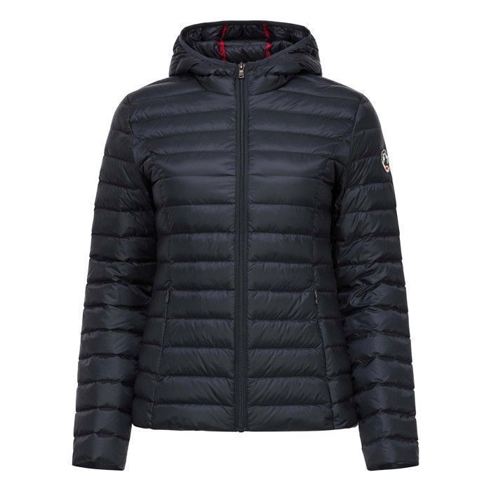 Chaqueta de plumas azul marino para mujer JOTT CLOE con capucha