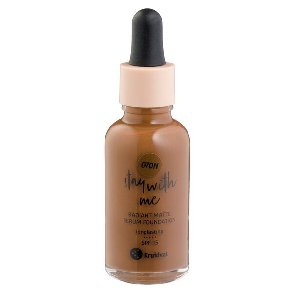 Kruidvat Stay With Me 070N Deep Bonbon Radiant Matte Serum Foundation 30 ml