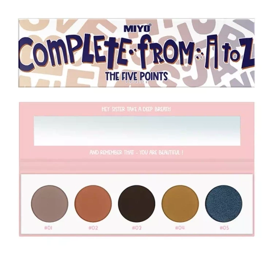 Miyo Five Points Color Box Edition paleta cieni 23 Complete Form A to Z 6,5g