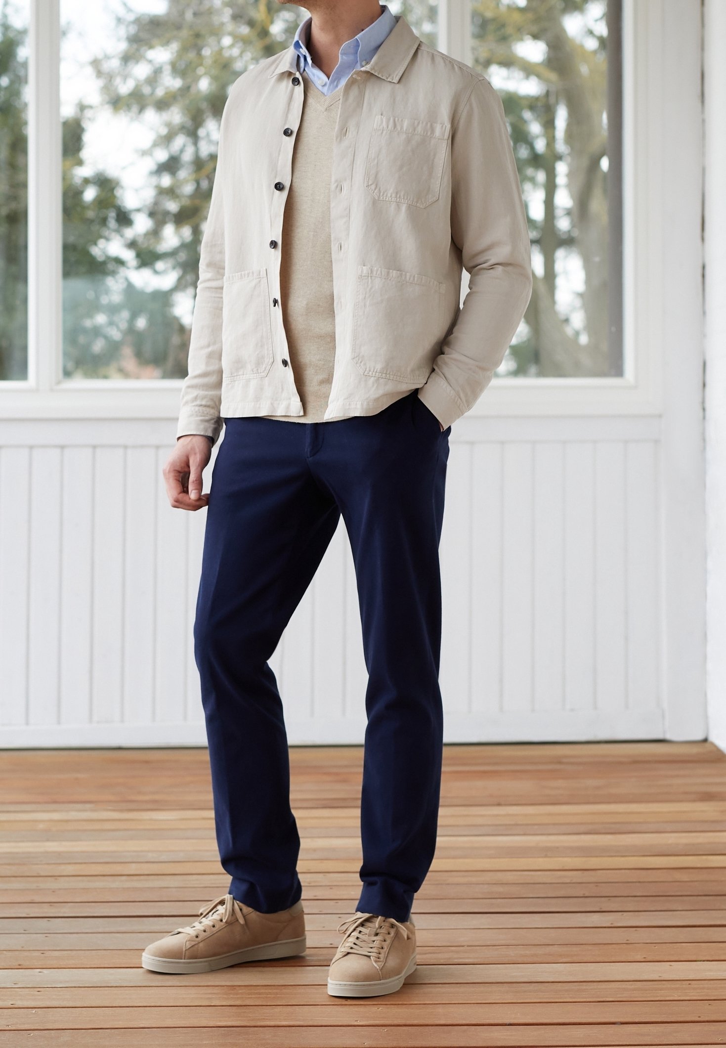 Hackett London spijkerjas - beige
