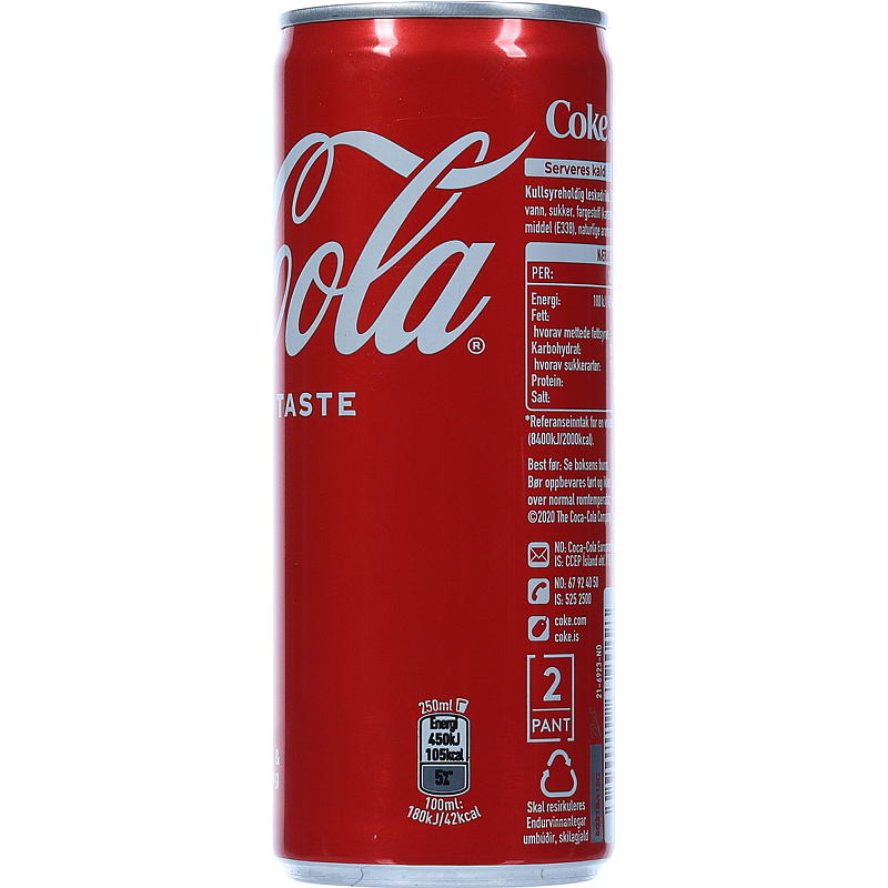 Coca-Cola Coca-Cola 0,25 lm/sukker