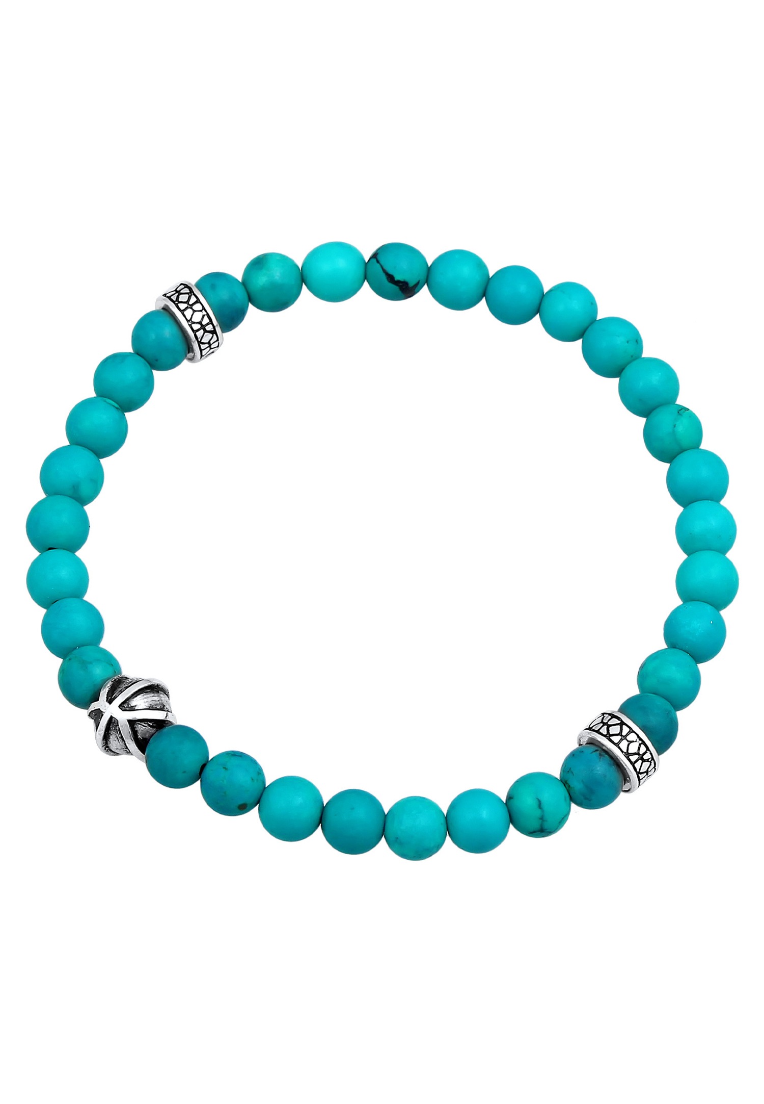 KUZZOI Hommes perles avec Howlite en argent sterling 925