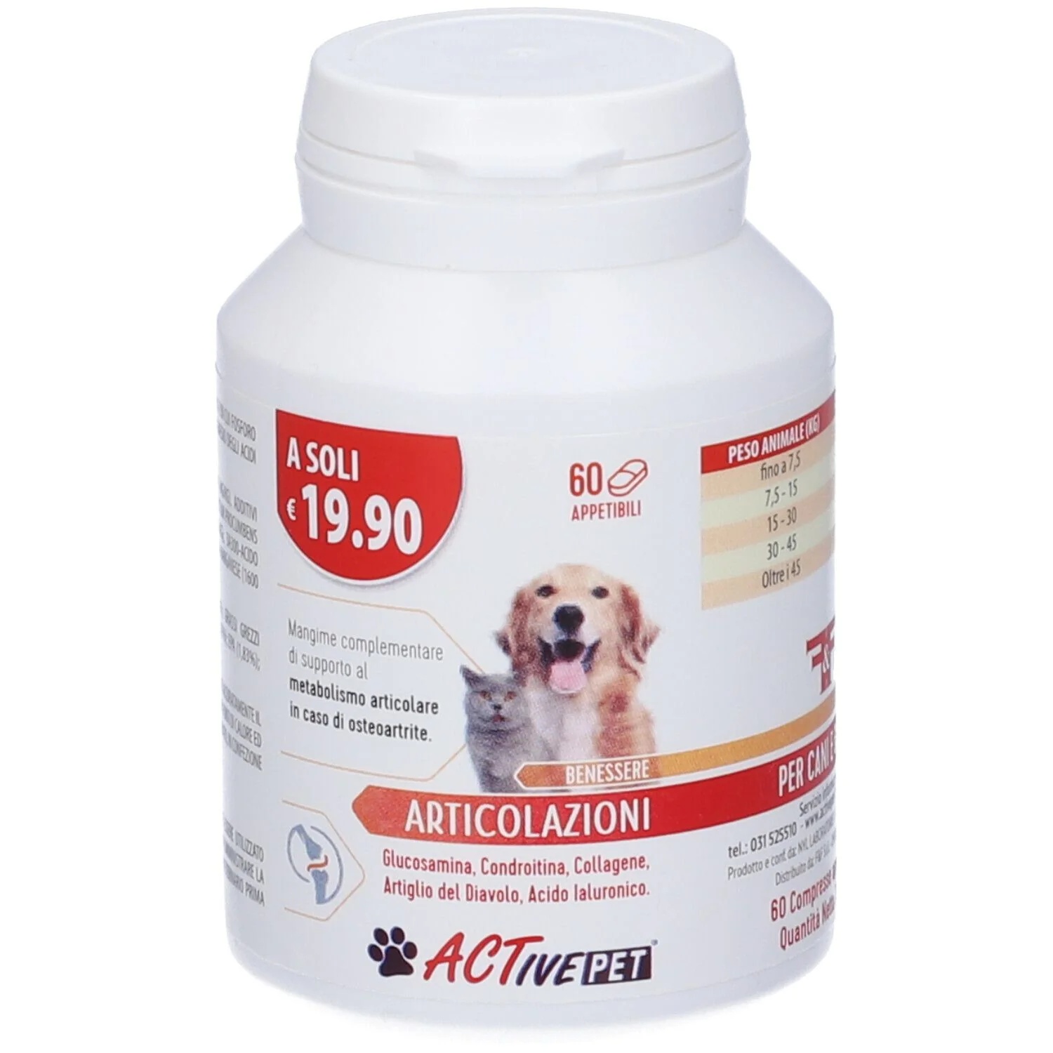 F&F Active Pet Joints 60 comprimidos para psy e kočky