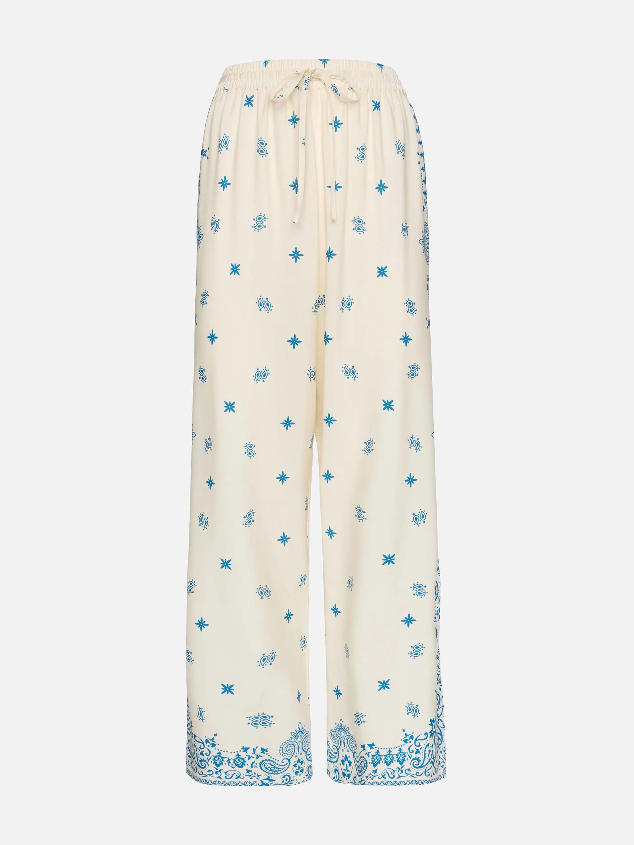 Ikaria Square Bandana Print Wijde Broek