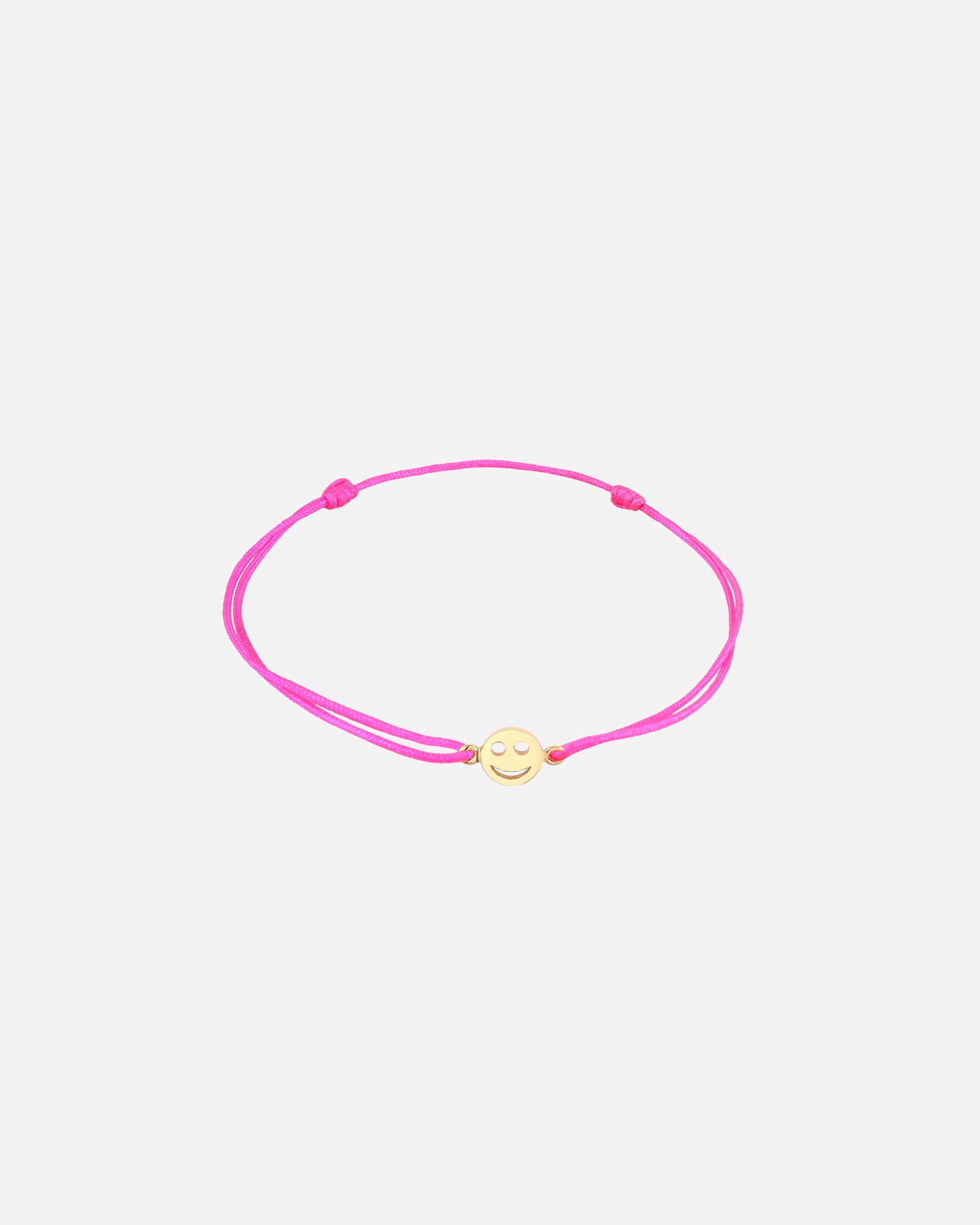 Elli Femmes symbole Smiling Face avec nylon rouge en Argent Sterling 925 Plaqué Or