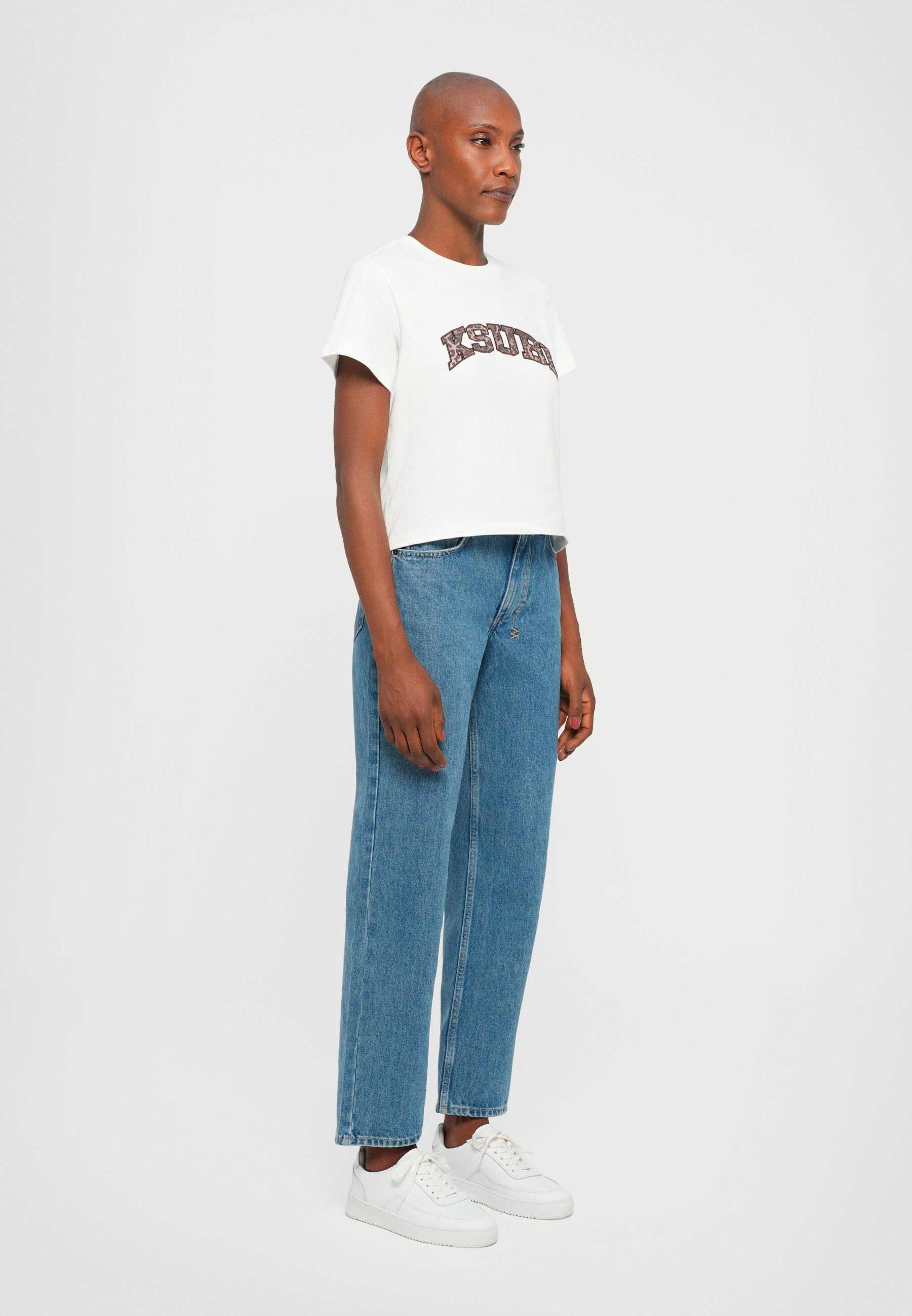 Ksubi LEO SHRUNKEN TEE VINTAGE - T-shirt stampata - bianca