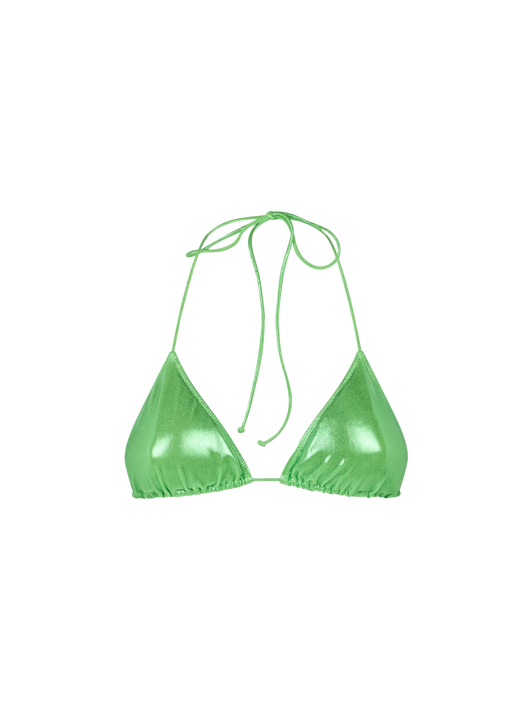 Damesbadpak met groene folie driehoekige top