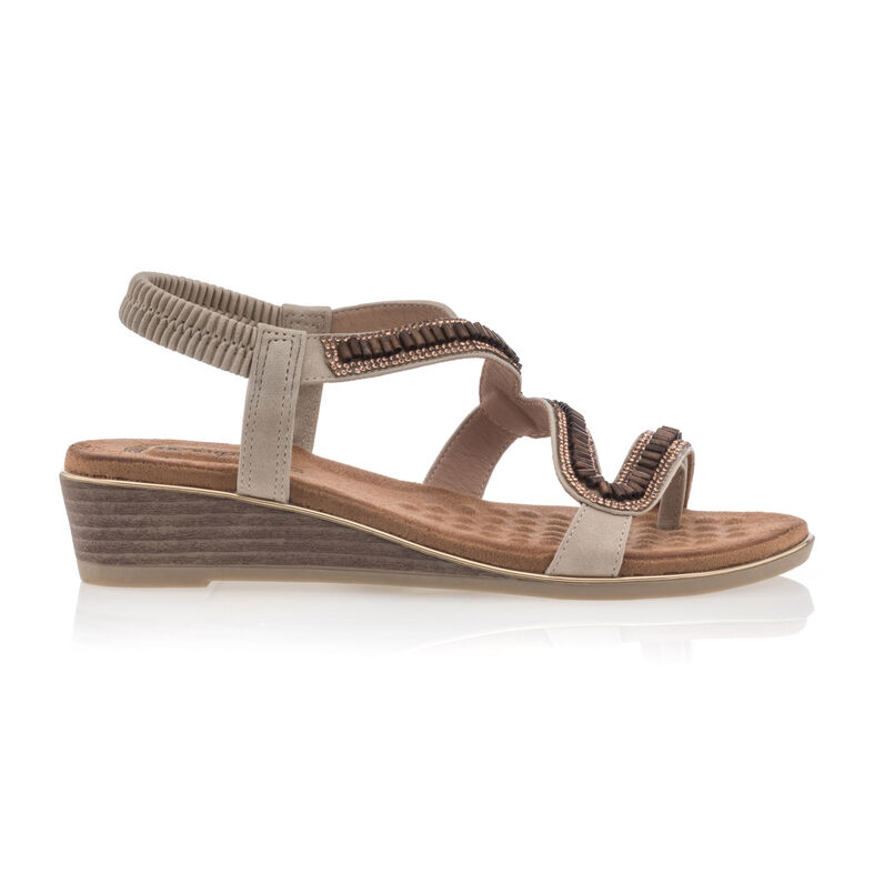 Beige Damen-Sandalen / Zehenfreie Schuhe