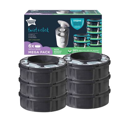 Tommee Tippee Sangenic harmaa vaipan täyttöpakkaus (6 kpl)