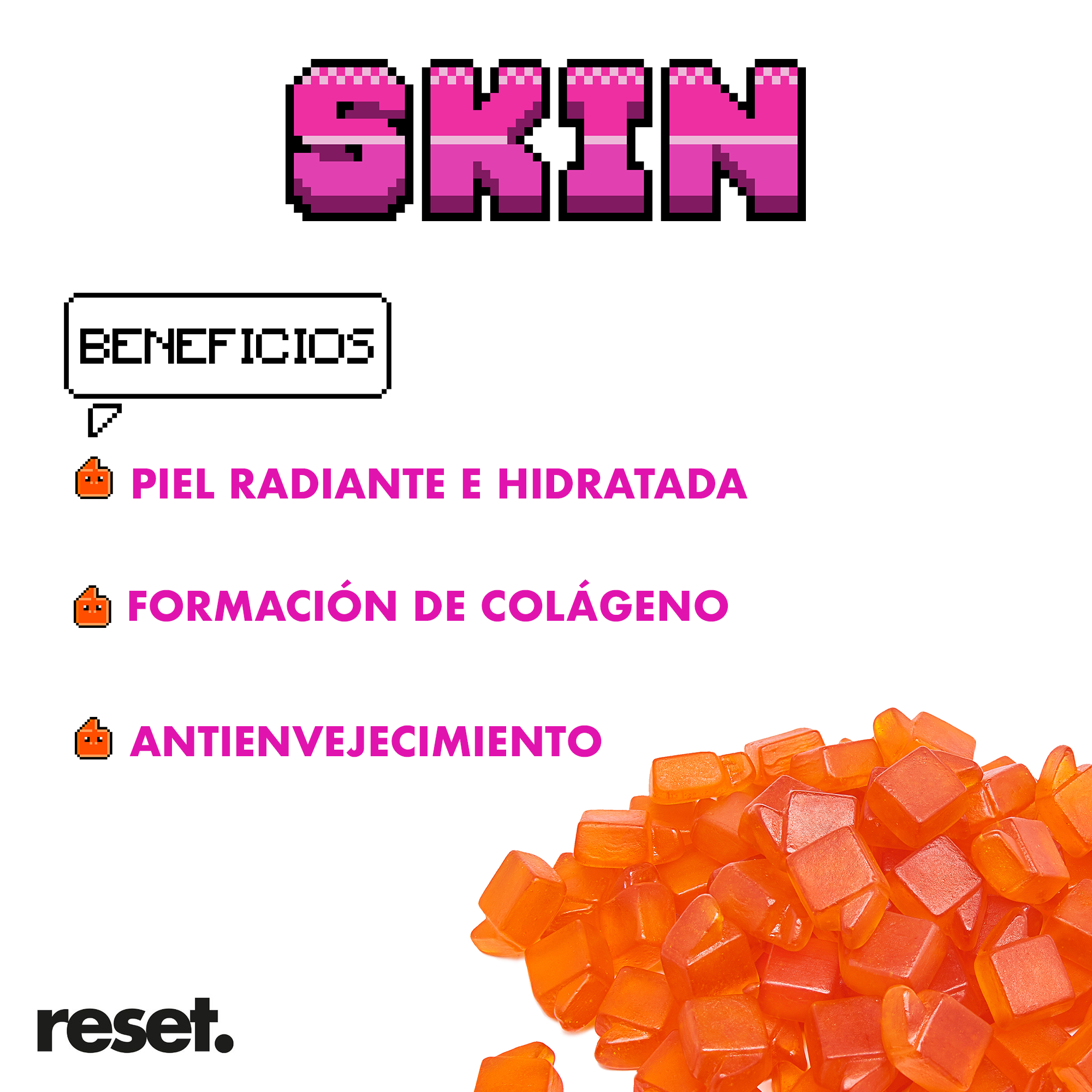 Gumeni bomboni Skin Vitamini za njegu kože Vitamini i minerali