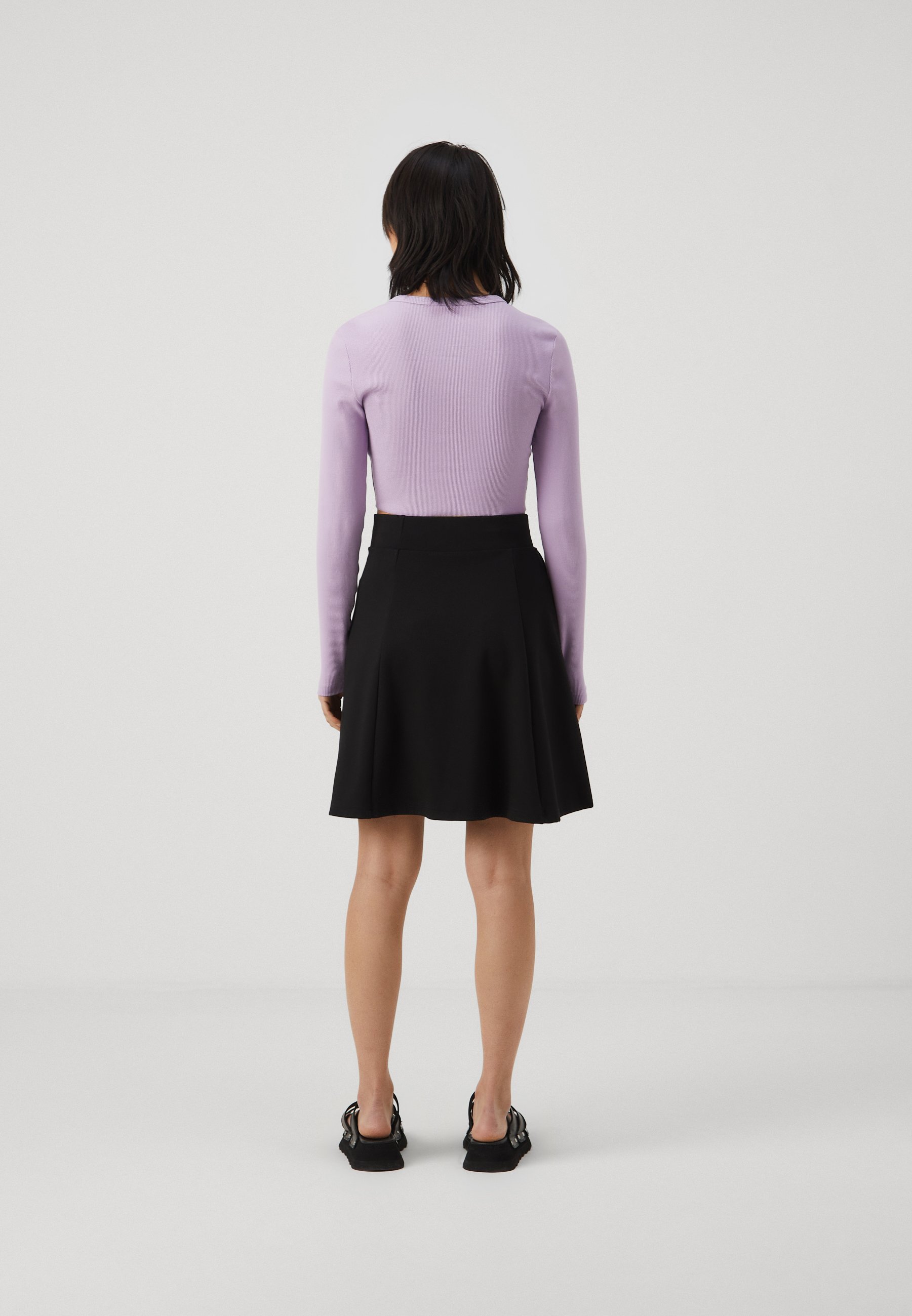 Anna Field Petite geplooide rok - zwart
