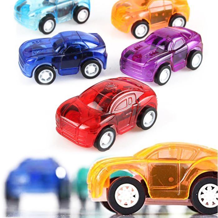 24 miniatyyrivetoisen auton setti, lapsille, vedettävät lelut, sopivat juhlakasseihin pojille ja tytöille (satunnainen väri)