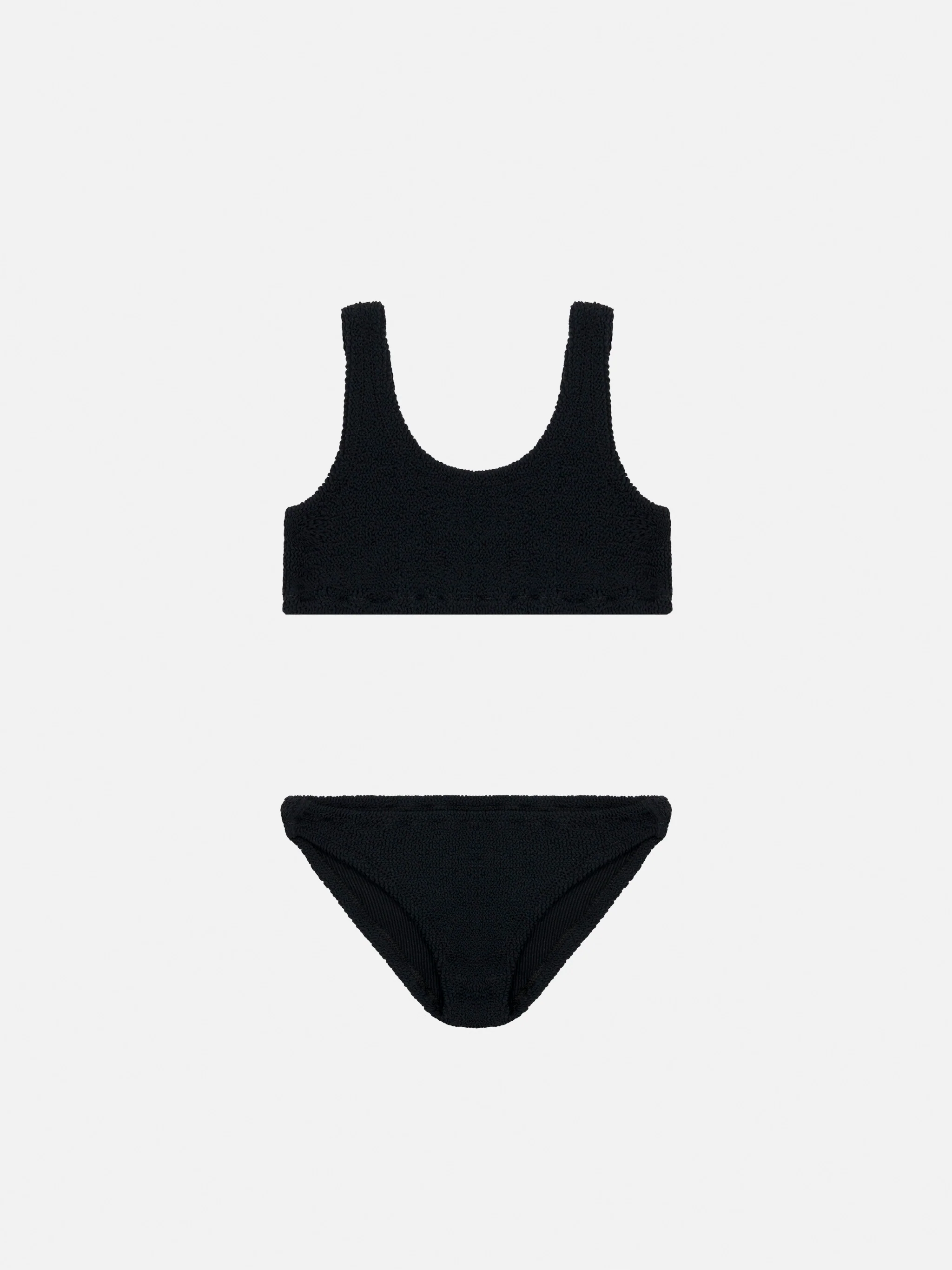 Baker Triangle Bikini in zwart met kreukeleffect