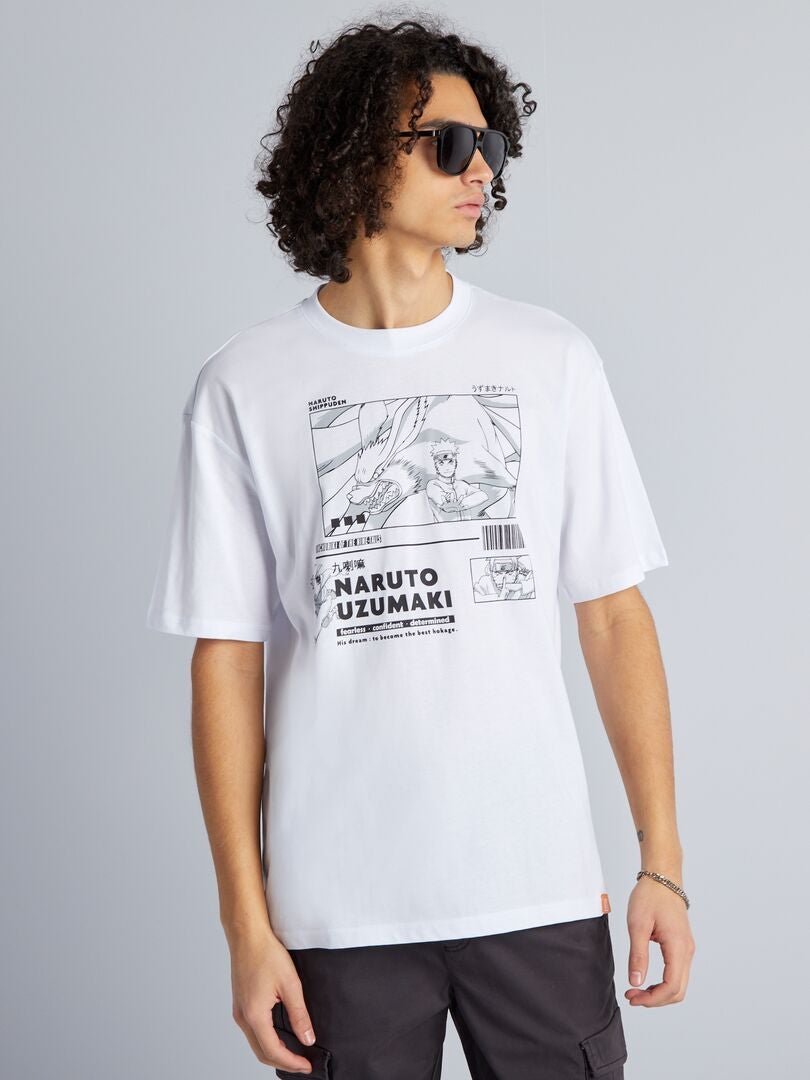 'Naruto' katoenen comfort T-shirt - WIT