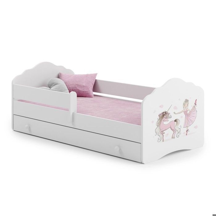FALA Kinderbett 80x160 cm + Lattenrost + Matratze + Schublade + Sicherheitsgitter