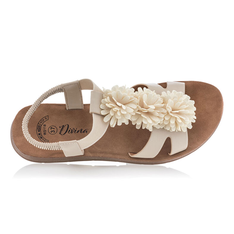 Beige Damen-Sandalen / Zehenfreie Schuhe