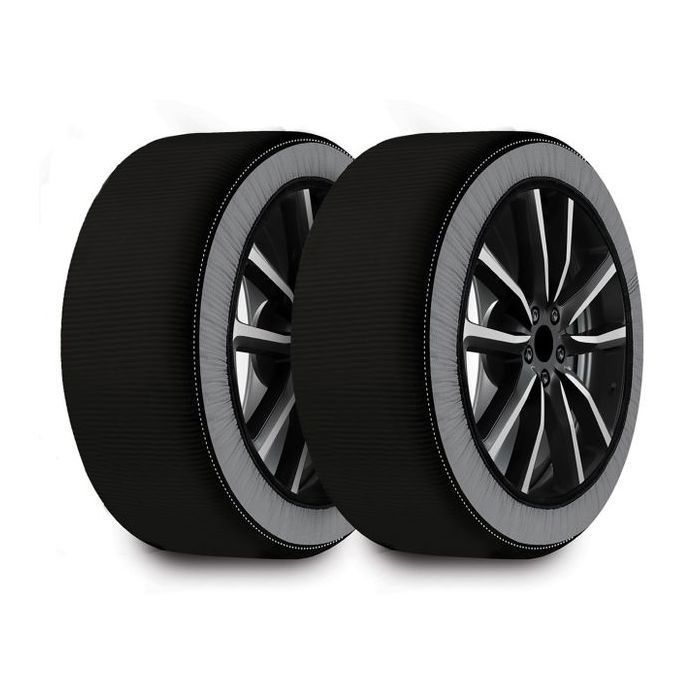 DAC Easy GO 3D - Chaussettes à neige 185/80 R14 (L) - 2 pièces - Chaîne textile homologuée